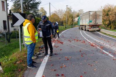 INCIDENTE SCONTRO AUTO CAMION ARGENTA