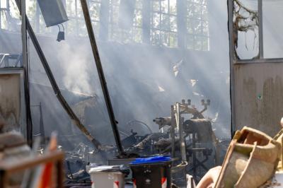 INCENDIO FABBRICA VETRORESINA MIGLIARINO