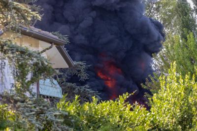 INCENDIO FABBRICA VETRORESINA MIGLIARINO