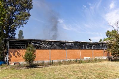 INCENDIO FABBRICA VETRORESINA MIGLIARINO