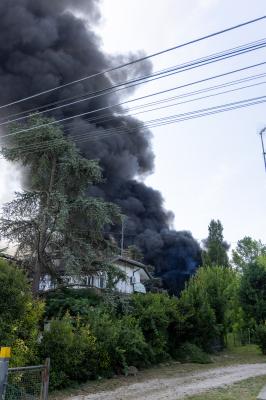 INCENDIO FABBRICA VETRORESINA MIGLIARINO