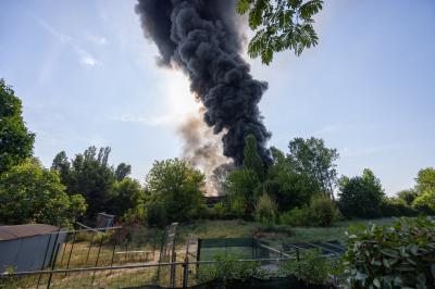 INCENDIO FABBRICA VETRORESINA MIGLIARINO