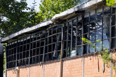 INCENDIO FABBRICA VETRORESINA MIGLIARINO