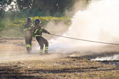 INCENDIO GRANO VIA GRAMICIA FERRARA