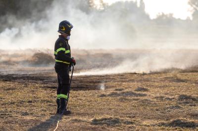 INCENDIO GRANO VIA GRAMICIA FERRARA