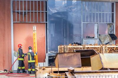 INCENDIO CAPANNONE SAN NICOLO'