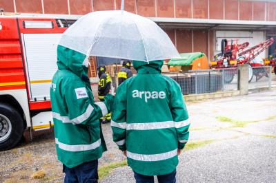 INCENDIO CAPANNONE SAN NICOLO'