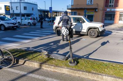 MONOPATTINO INVESTITO VIALE PO