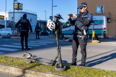 MONOPATTINO INVESTITO VIALE PO