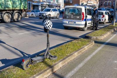 MONOPATTINO INVESTITO VIALE PO