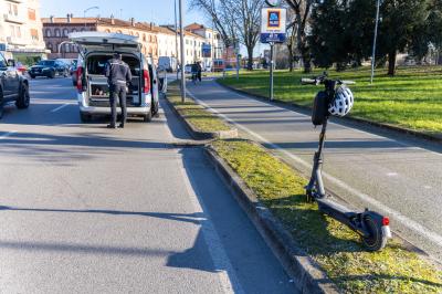 MONOPATTINO INVESTITO VIALE PO